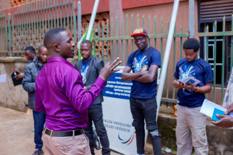 An official notification from RS Recruitment Agency Uganda, a trusted international recruitment agency in Uganda, showing a verified WhatsApp dispatch channel with real-time alerts for new global job orders and EEMIS registration slots.